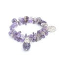 Bracelet purple stone isolated