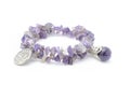 Bracelet purple stone isolated