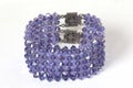 Bracelet with purple stones