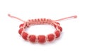 Bracelet with red beads Royalty Free Stock Photo