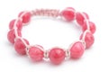 Bracelet with red beads Royalty Free Stock Photo