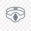 Bracelet vector icon isolated on transparent background, linear