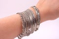 Bracelets on a hand Royalty Free Stock Photo