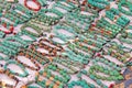 Bracelets turquoise stone on the market in India, Anjuna. Gift souvenir India Tibet Bazaar Royalty Free Stock Photo