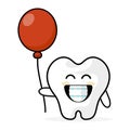 Braces and Balloons Illustration Vector