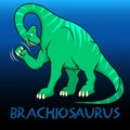 Brachiosaurus cute character dinosaurs