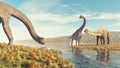 Brachiosaurus in the nature