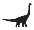 Brachiosaurus silhouette icon sign, Dinosaurs symbol design