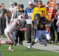 Bracing for tackle - American college football Royalty Free Stock Photo