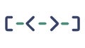 Bracket Arrow Keyboard Symbol Icon, Coding Command and Interface, vector design Generative AI Royalty Free Stock Photo
