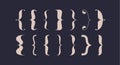Bracket, braces, parentheses. Typography set of curly brackets