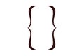 Bracket parenthesis vector. Linear shape icon for text. Typographic symbols of mathematics. Flat illustrations