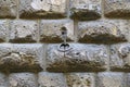 The bracket is on a wall on a historic building Royalty Free Stock Photo