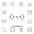 brackets code html outline icon. Detailed set of unigrid multimedia illustrations icons. Can be used for web, logo, mobile app, UI