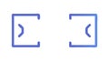 Brackets Frame Outline Icon, Code Syntax Symbol, vector design Generative AI Royalty Free Stock Photo