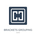 brackets grouping icon in trendy design style. brackets grouping icon isolated on white background. brackets grouping vector icon