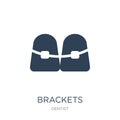 brackets icon in trendy design style. brackets icon isolated on white background. brackets vector icon simple and modern flat