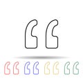 brackets multi color style icon. Simple thin line, outline vector of web icons for ui and ux, website or mobile application Royalty Free Stock Photo