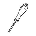 Bradawl Icon. Doodle Hand Drawn or Outline Icon Style Royalty Free Stock Photo