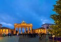 Bradenburg Gate with Christmas tree Royalty Free Stock Photo