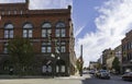 Bradfield Building on corner of E. Main and N. Chestnut Streets