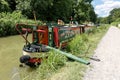 A Narrow Boat on the Kennet & Avon Canal, Wiltshire, UK
