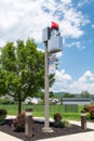 Bradford, Pennsylvania, USA July 5, 2023 A lighter lamp post at the Zippo Case Museum and Flagship store