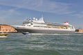 Braemar cruise ship in Venice lagoon, Italy.