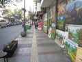 Braga street, pedestrian walk, parking area, element of pedestrian, painting is on display for sell