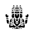 brahma god indian glyph icon vector illustration