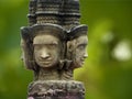 Brahma head status religion art green blur backgroung Royalty Free Stock Photo