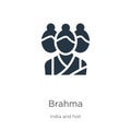 Brahma icon vector. Trendy flat brahma icon from india collection isolated on white background. Vector illustration can be used Royalty Free Stock Photo