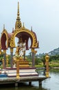 Brahma statue at Wat Laem Suwannaram Chinese Buddhist Temple, Ko Samui Island, Thailand