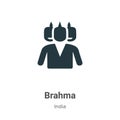 Brahma vector icon on white background. Flat vector brahma icon symbol sign from modern india collection for mobile concept and Royalty Free Stock Photo
