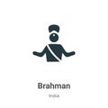 Brahman vector icon on white background. Flat vector brahman icon symbol sign from modern india collection for mobile concept and Royalty Free Stock Photo