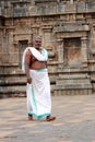 Brahmin priest enters the Nataraja temple