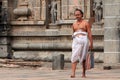 Brahmin priest enters the Nataraja temple