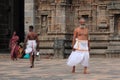 Brahmin priest enters the Nataraja temple