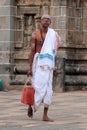 Brahmin priest enters the Nataraja temple