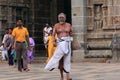 Brahmin priest enters the Nataraja temple