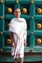 Brahmin priest stands outside the Kapaleeshawar temple