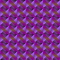 Braid of bright violet squares and triangles in light blue