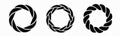 Braid circle frame. Round braided ring.