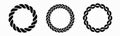 Braid circle frame. Round braided ring.