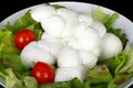 Braid of Italian mozzarella Royalty Free Stock Photo