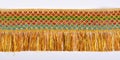 Braid lace made Luxury Metallic golden cord on white background
