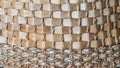 Braided background material birch bark wood with braided edging