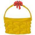 Braided basket with bow