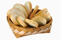 Braided birch-bark bread box with white bread