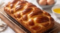Braided Brioche Loaf - 3: Buttery, Soft & Delicious, AI generated